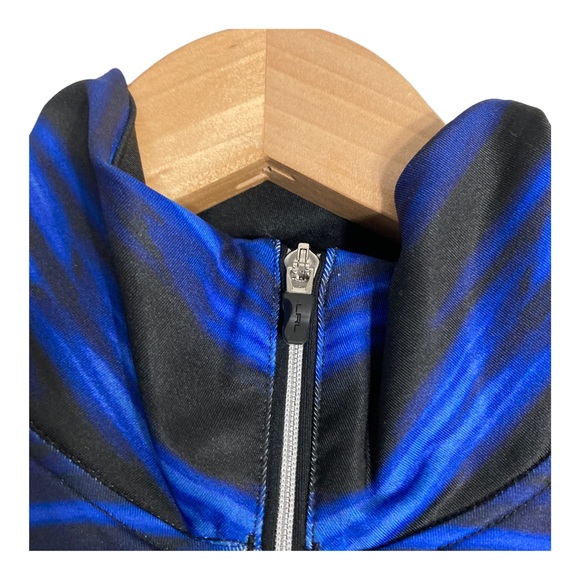 Lauren ralph lauren Pullover Blue Thumb Holes women active wear M 1/4 Zipper - Picture 3 of 16